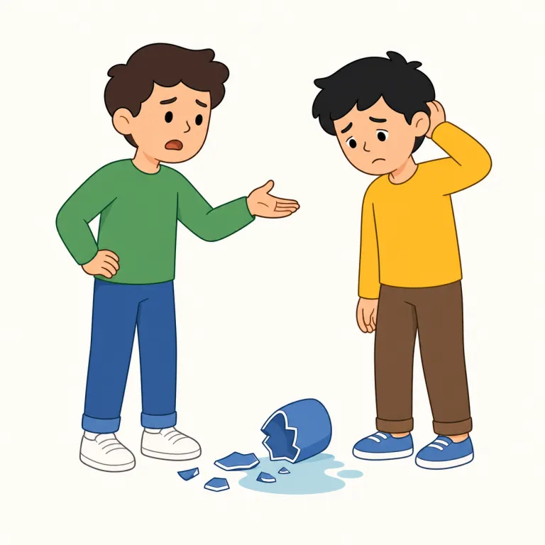 reproach a for b（BのことでAを責める・イディオム）の覚え方イラスト — approach とつづりが似ていますが、reproach は相手に近づくのではなく、言葉を向けて「責める」側に意味が振れます