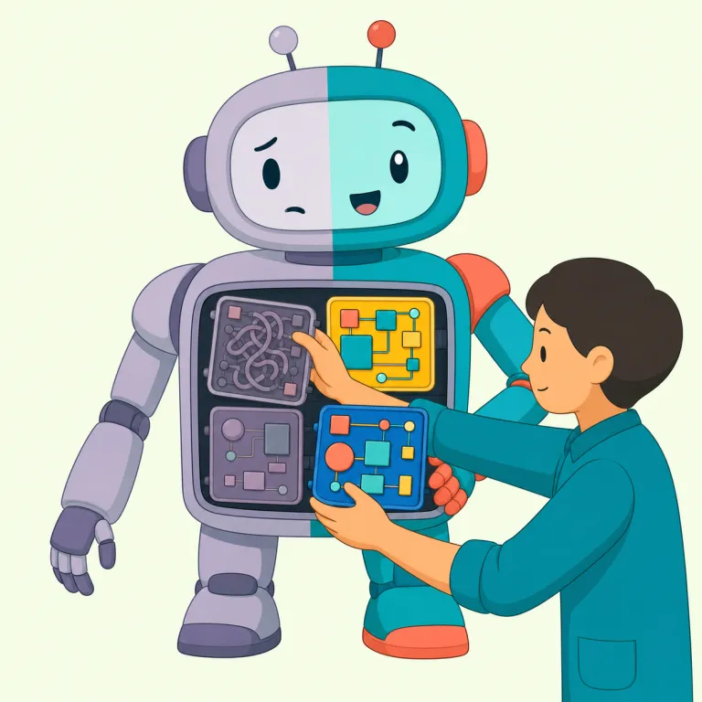 reprogram（再プログラムする・動詞）の覚え方イラスト — program が分かれば覚えやすい語です