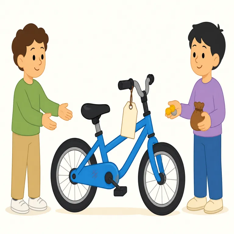 resale（再販・noun）の覚え方イラスト