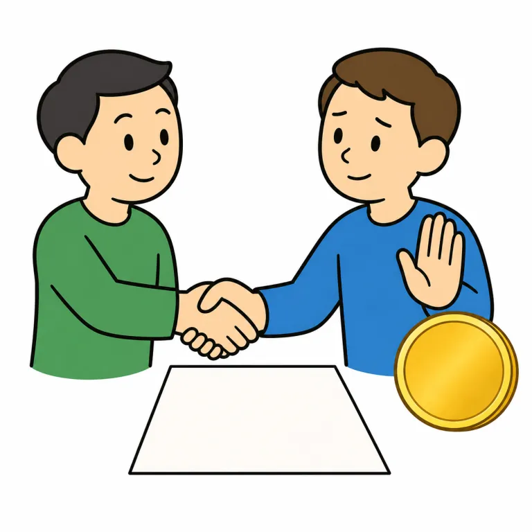 reservation（留保・noun）の覚え方イラスト