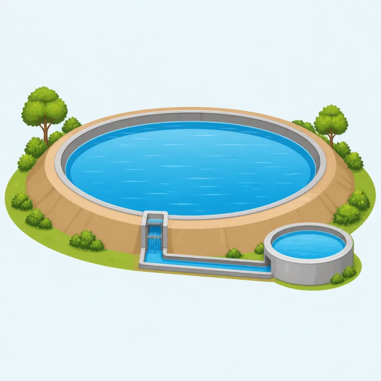 reservoir（蓄え、備蓄、貯蔵所・noun）の覚え方イラスト