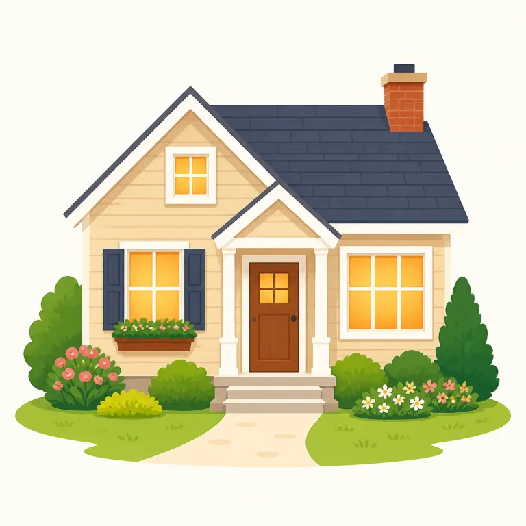 residence（住居・名詞）の覚え方イラスト — この residence は「居住」という状態ではなく、人が住む建物・住まいそのものを指す意味です