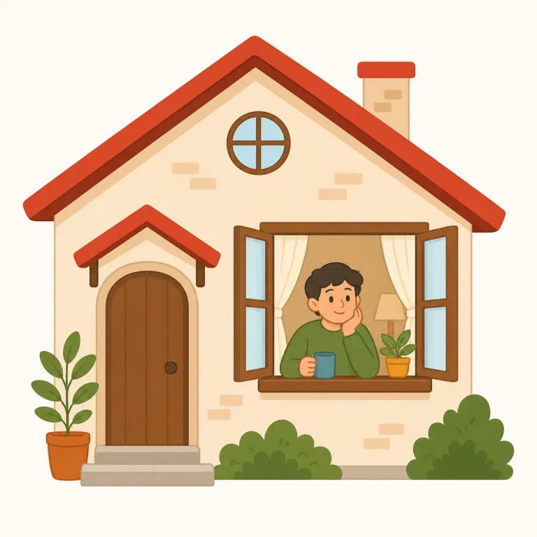 residential（住宅用・形容詞）の覚え方イラスト — まず residence（住居・住宅）を思い出すとつながりやすい語です