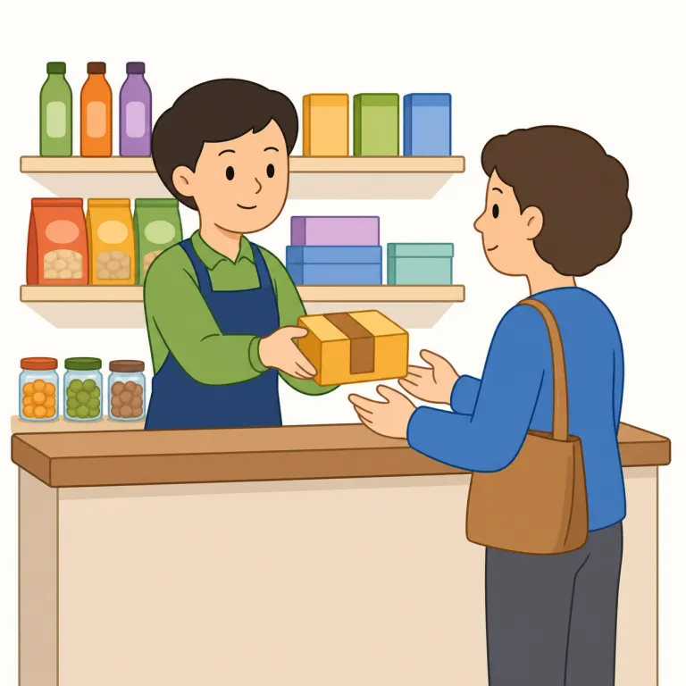 retail（小売・動詞）の覚え方イラスト — wholesale（卸売）と対で覚えるのが最短です