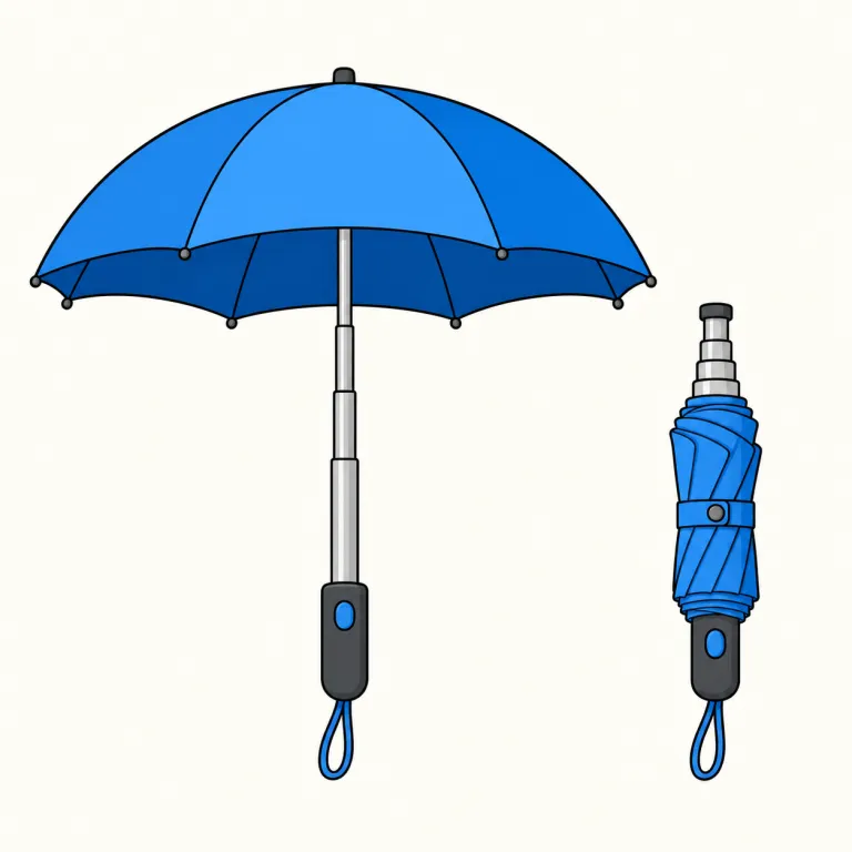 retractable（格納式・形容詞）の覚え方イラスト — retractable は retract「引っ込める」+ -able「できる」から、「引いて収められる仕組みを持つ」と考えると覚えやすいです