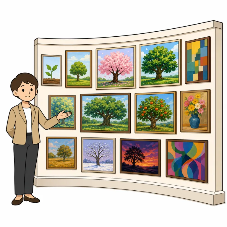 retrospective（回顧特集・noun）の覚え方イラスト