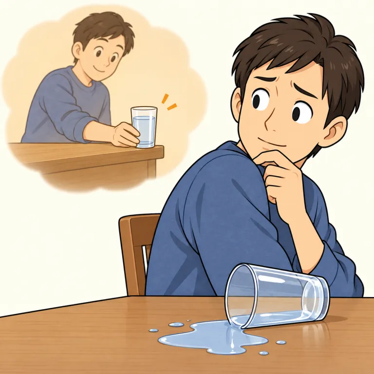 retrospectively（さかのぼって・adverb）の覚え方イラスト