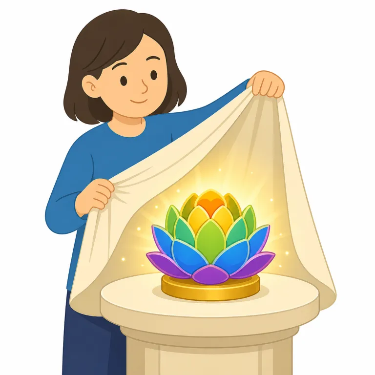 reveal（明らかにする・動詞）の覚え方イラスト — このエントリでは reveal を「情報・真実・秘密を明らかにする」として覚えます