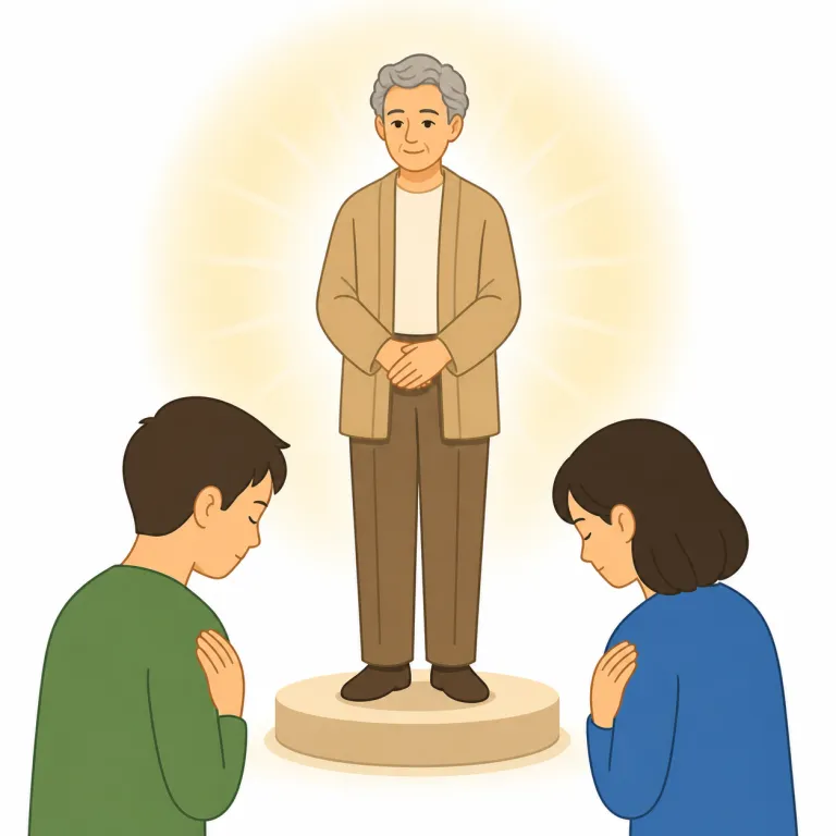revere（尊敬する・動詞）の覚え方イラスト — respect よりずっと強い語として覚えると残りやすいです