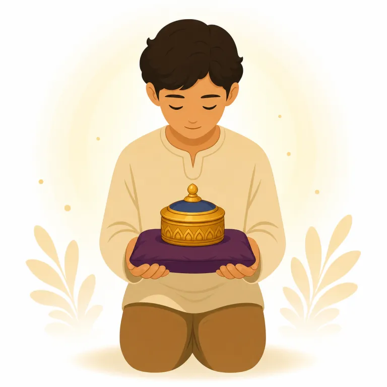 reverently（うやうやしく・副詞）の覚え方イラスト — reverently は reverent + -ly で「うやうやしく」