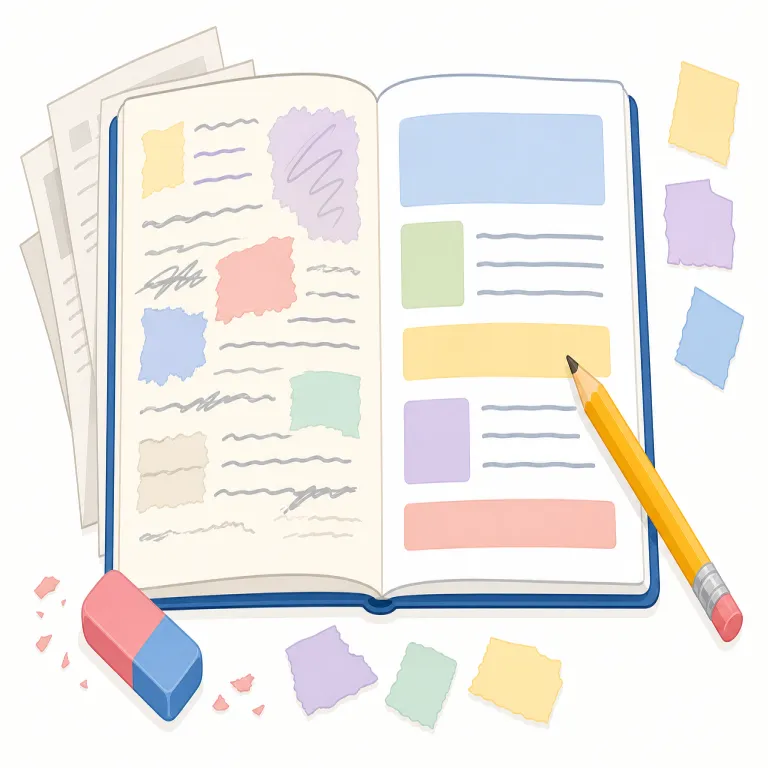 revision（改訂 / 修正・名詞）の覚え方イラスト — revision は revise の名詞形で、re-「もう一度」+ vis「見る」から「見直し」が核です