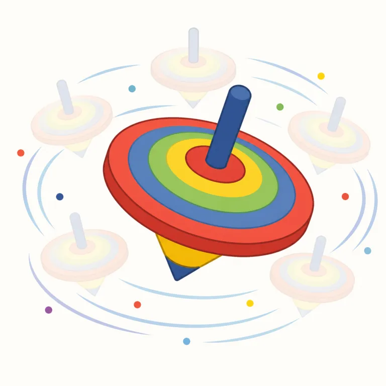 revolve（回転する・動詞）の覚え方イラスト — この「回転する」は、物や天体が軸・中心・軌道に沿って円を描く意味として覚えます