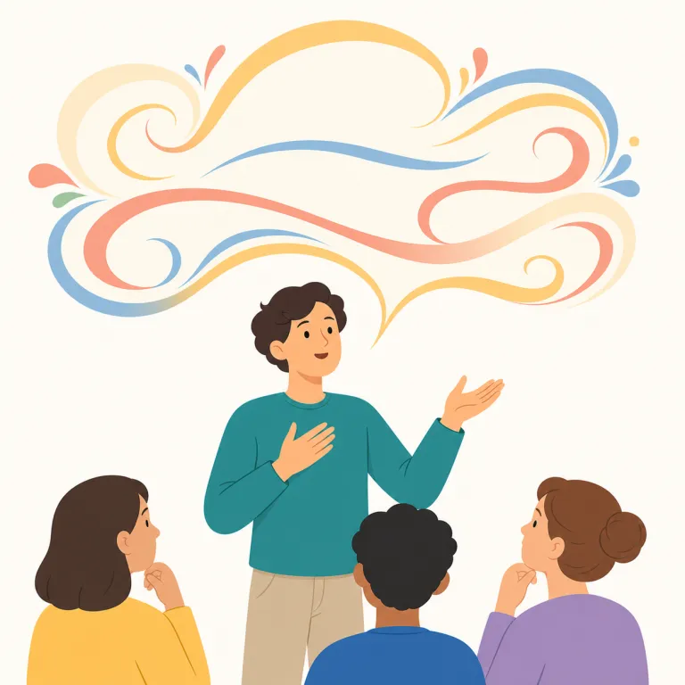 rhetorical（修辞的な・形容詞）の覚え方イラスト — まず rhetoric という関連語とセットで覚えると定着しやすいです