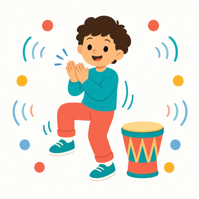 rhythmical（リズミカルな・形容詞）の覚え方イラスト — まず中心は rhythm「リズム」