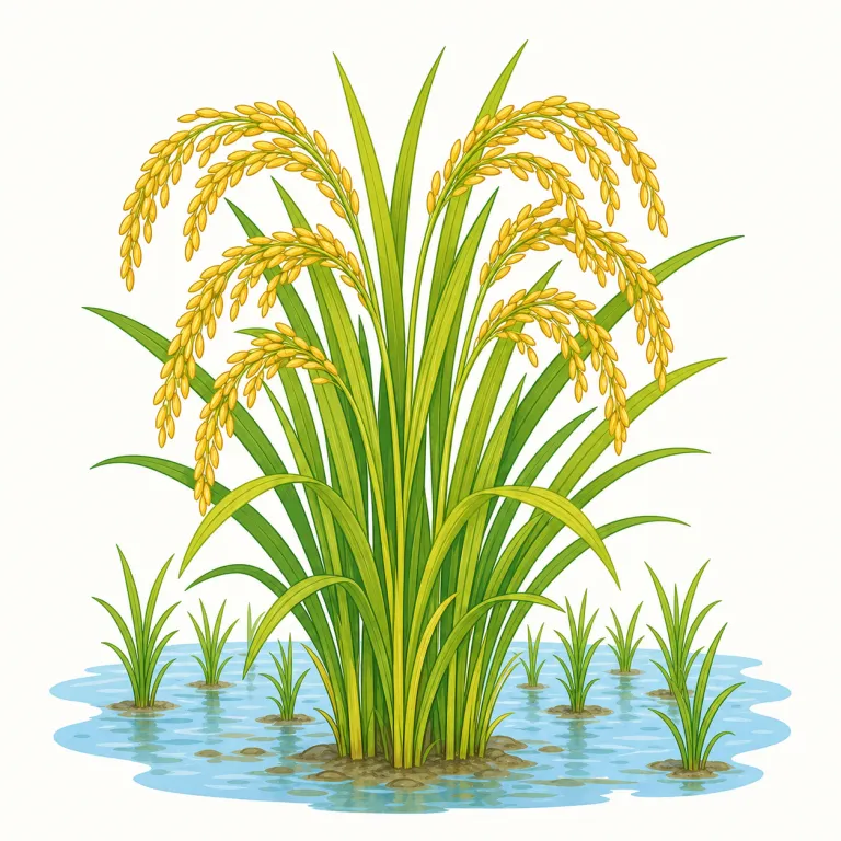rice（稲・noun）の覚え方イラスト