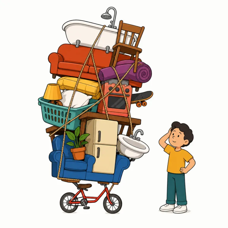 ridiculous（ばかばかしい・形容詞）の覚え方イラスト — このエントリでは ridiculous を、見た目が「滑稽な」ではなく、考え・言い訳・値段などが常識外れで相手にできないほど「ばかばかしい」と感じる用法として覚える