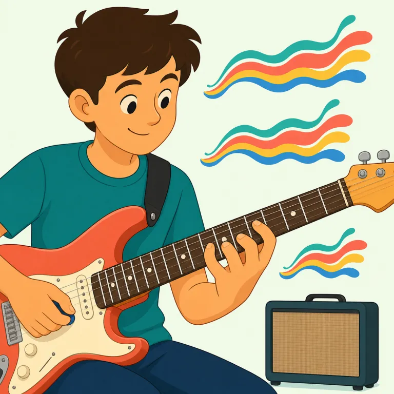 riff（リフ・名詞）の覚え方イラスト — 音楽では、短いフレーズを反復して曲の特徴を作る部分を riff と呼ぶ