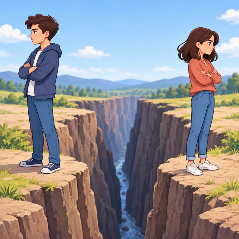 rift（深い不和・noun）の覚え方イラスト