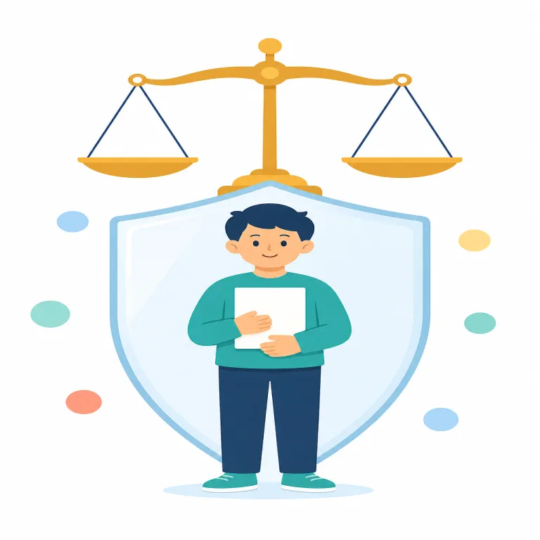 right（権利・noun）の覚え方イラスト