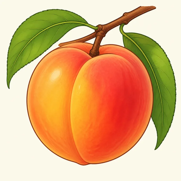 ripe（熟した・形容詞）の覚え方イラスト — ripe は fruit や tomato などに付き、成長が進んで「熟した、食べ頃の」状態を表す