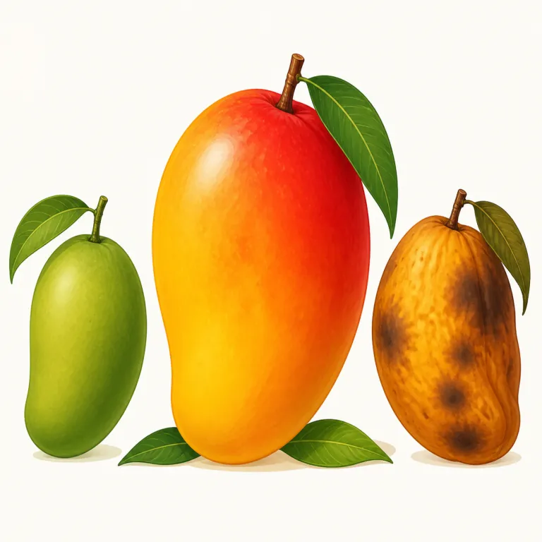 ripeness（熟度・名詞）の覚え方イラスト — ripe を知っていれば取りやすい語で、まず「ripe fruit＝熟した果物」を思い出し、その“熟している状態”が ripeness