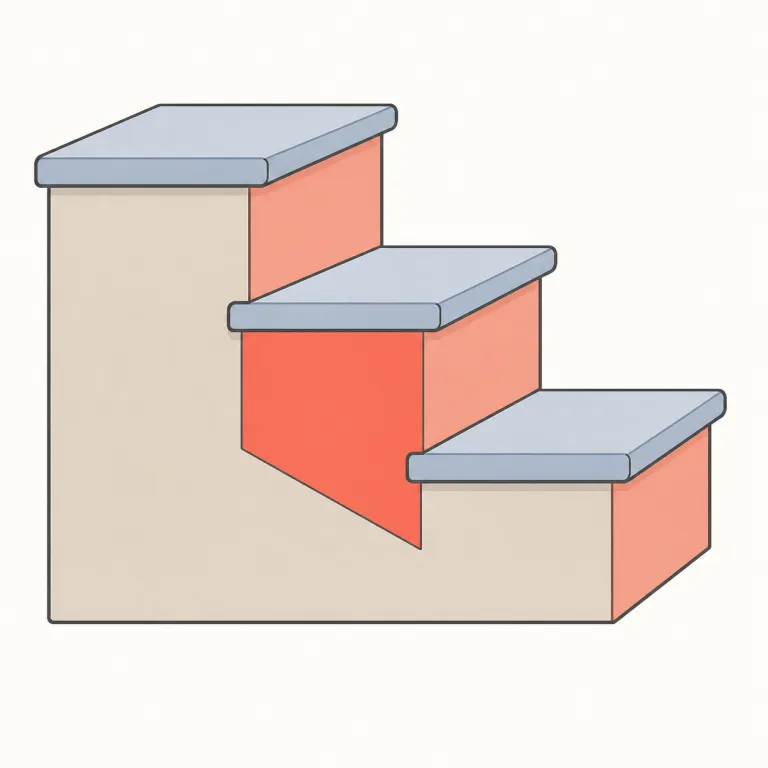 riser（蹴上げ・noun）の覚え方イラスト