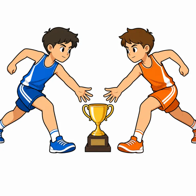 rival（競争相手の・adjective）の覚え方イラスト