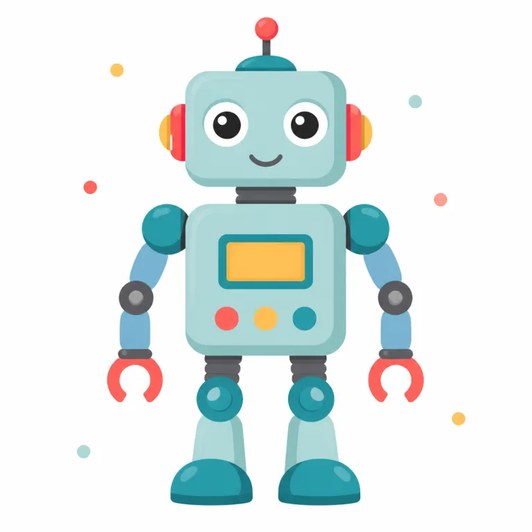 robot（ロボット・名詞）の覚え方イラスト — robot は日本語でも見慣れる語ですが、英語では「人の代わりに作業する自動機械」という核で覚えるとぶれません