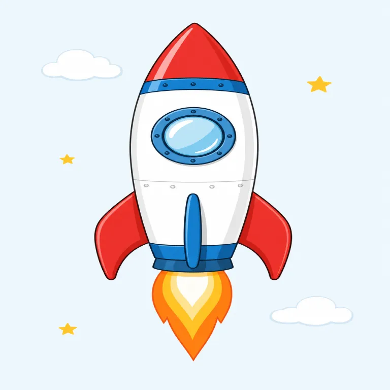 rocket（ロケット・名詞）の覚え方イラスト