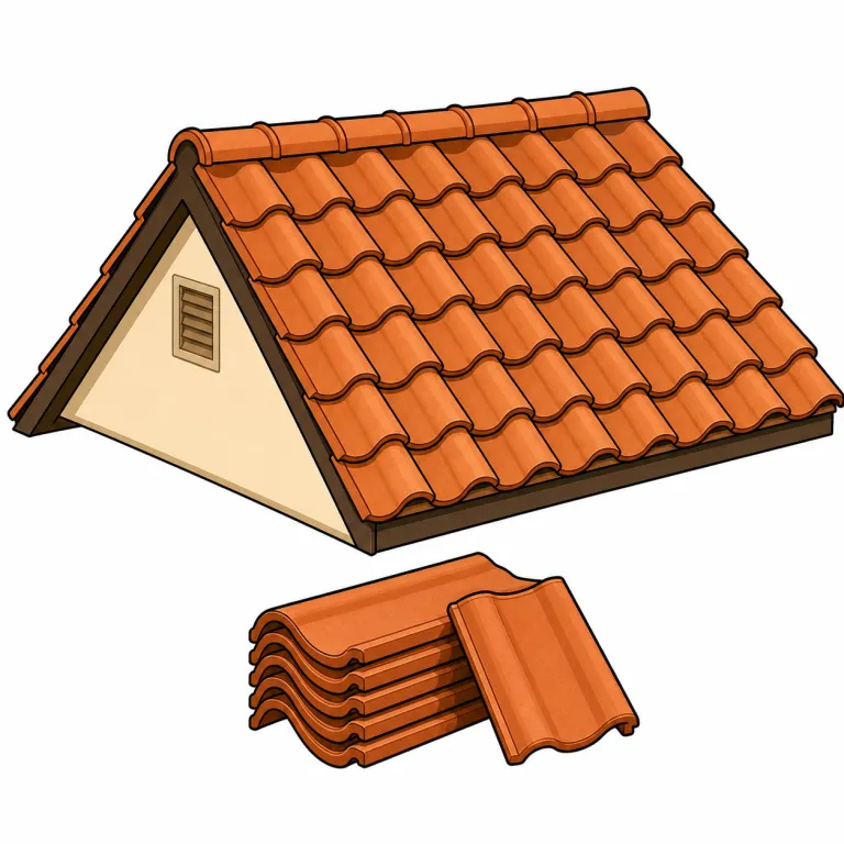 roofing（屋根材・noun）の覚え方イラスト
