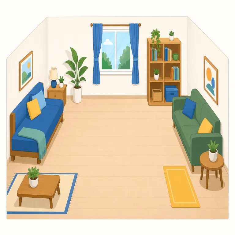 room（部屋、空間、余地・名詞）の覚え方イラスト — まず「部屋」を中心に覚え、そこから「入れるだけの空間」「できる余地」へ広げると整理しやすい語です