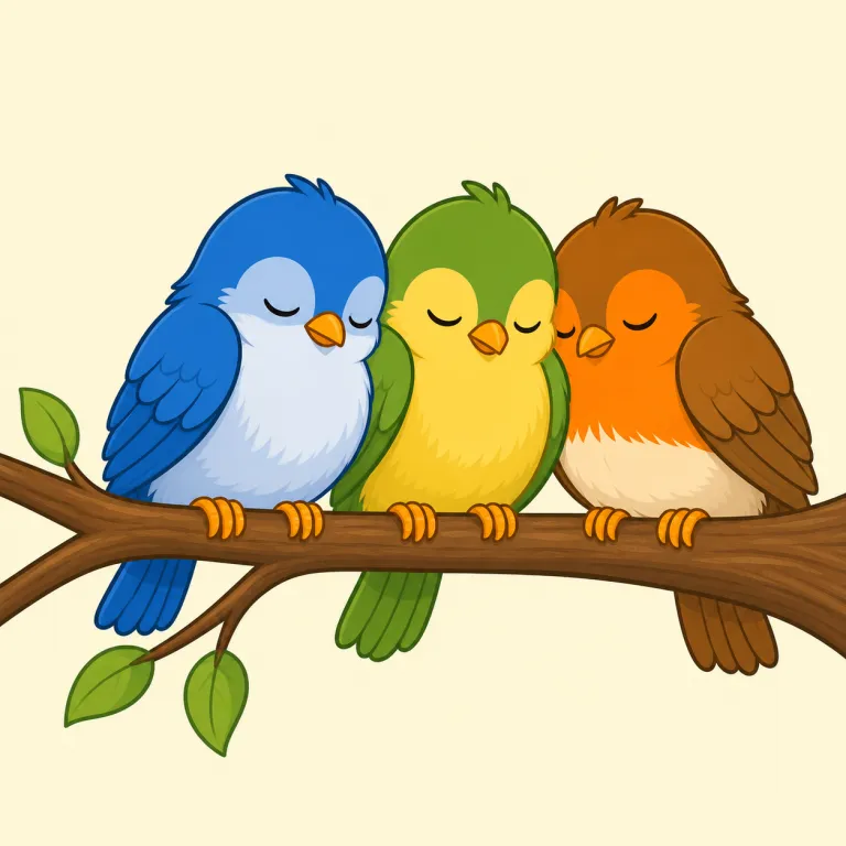 roosting（ねぐらを取っている・動詞）の覚え方イラスト — まず roost を「鳥がいつも戻って休む場所・そこで休む」とセットで覚える