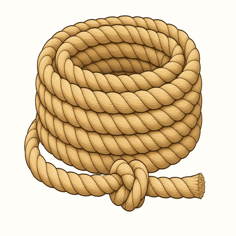 rope（ロープ・名詞）の覚え方イラスト — rope はまず「ひも類の太さの段階」で覚えると残りやすいです