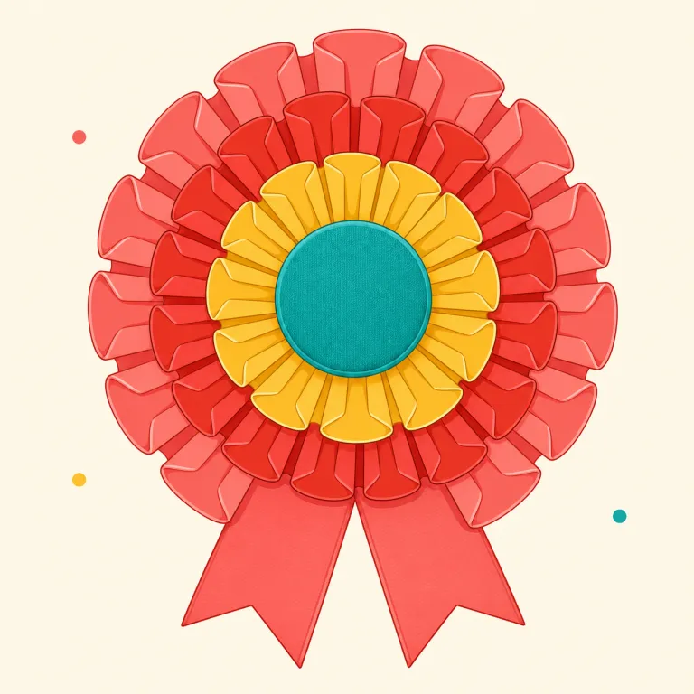 rosette（ロゼット（バラ形の飾り、勲章の飾り）・名詞）の覚え方イラスト — rose を知っていれば、rosette はまず「バラっぽい形の小さな飾り」と映像で覚えると残りやすい
