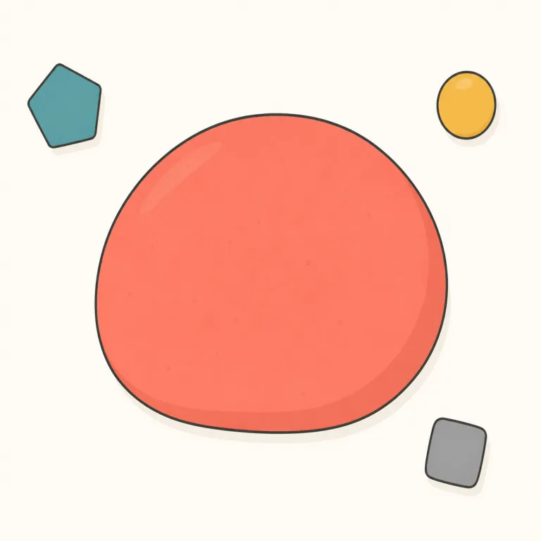roundish（丸みを帯びた・形容詞）の覚え方イラスト — round を知っていれば中心は「丸い」