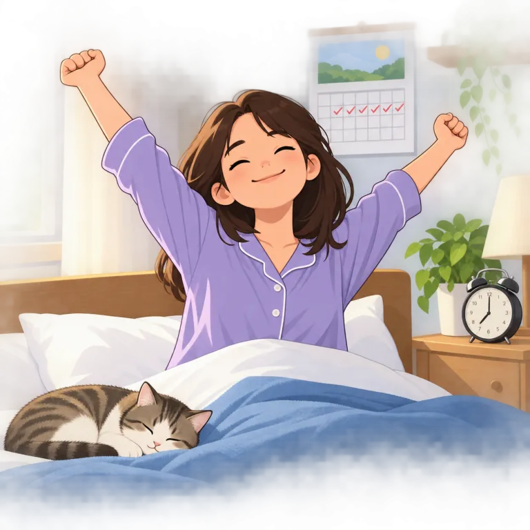 routine（日常的な・adjective）の覚え方イラスト