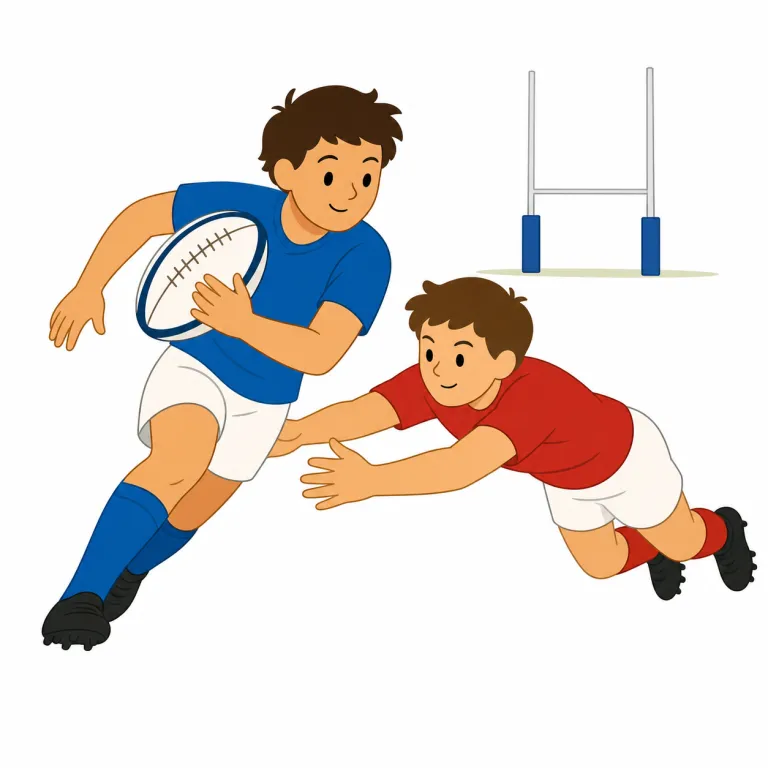 rugby（ラグビー・名詞）の覚え方イラスト