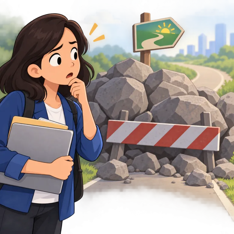 run into（（問題などに）直面する・phrasal_verb）の覚え方イラスト