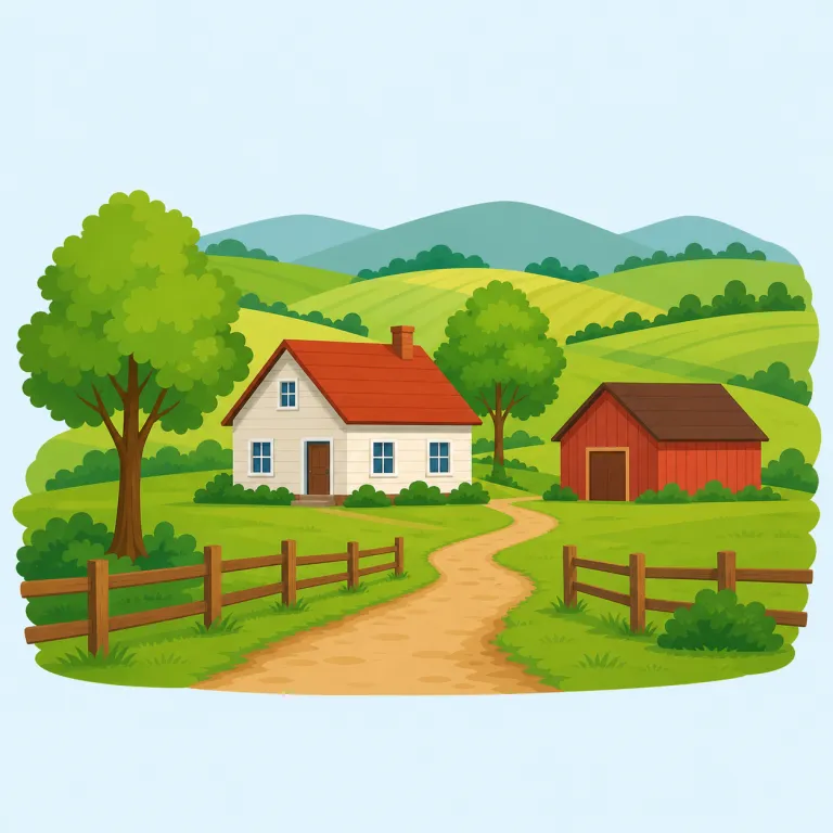 rural（田舎の・形容詞）の覚え方イラスト — urban（都会の）と対で覚えるのが最短です