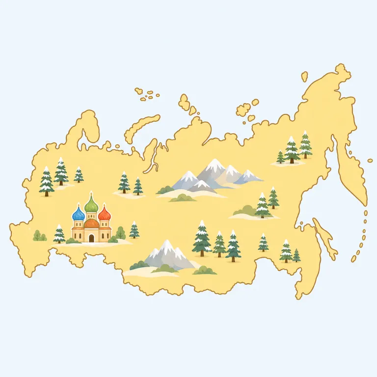 russia（ロシア・名詞）の覚え方イラスト — Russia はまず Russian とのセットで覚えると定着しやすいです