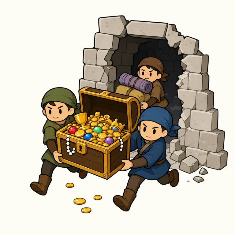 sack（略奪する・verb）の覚え方イラスト