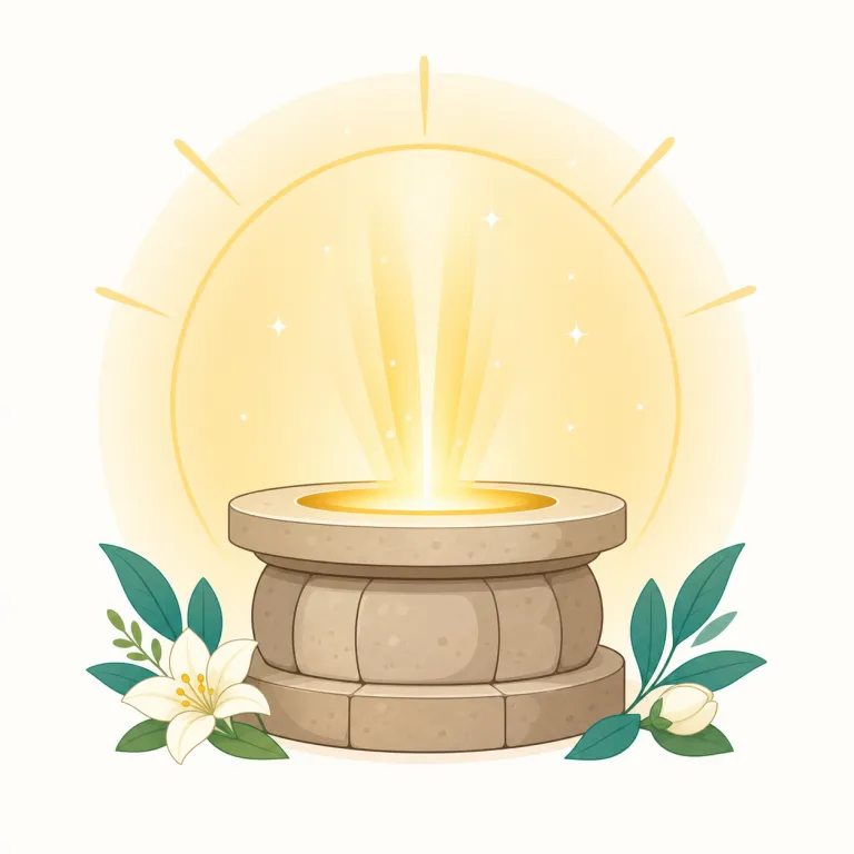 sacred（神聖な・形容詞）の覚え方イラスト — この sacred は、単に「宗教に関係する」という分類ではなく、「信仰や伝統の中で特別に尊ばれ、むやみに触れたり変えたりしてはいけない」という重い意味で覚えます
