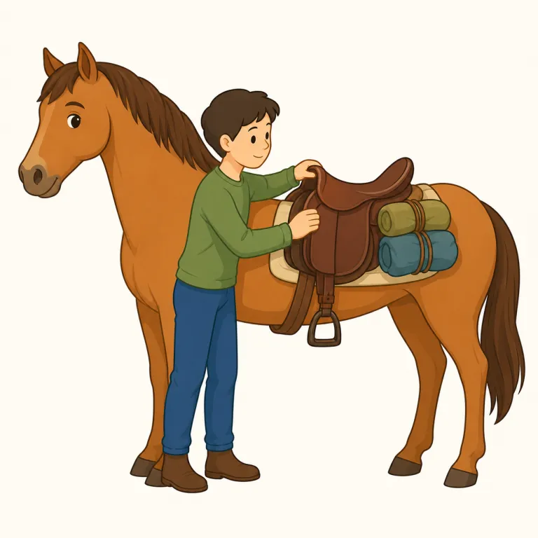 saddling（鞍を付ける・（比喩的に）負担を負わせる・動詞）の覚え方イラスト — まず基本の名詞 saddle「鞍」を押さえると覚えやすいです
