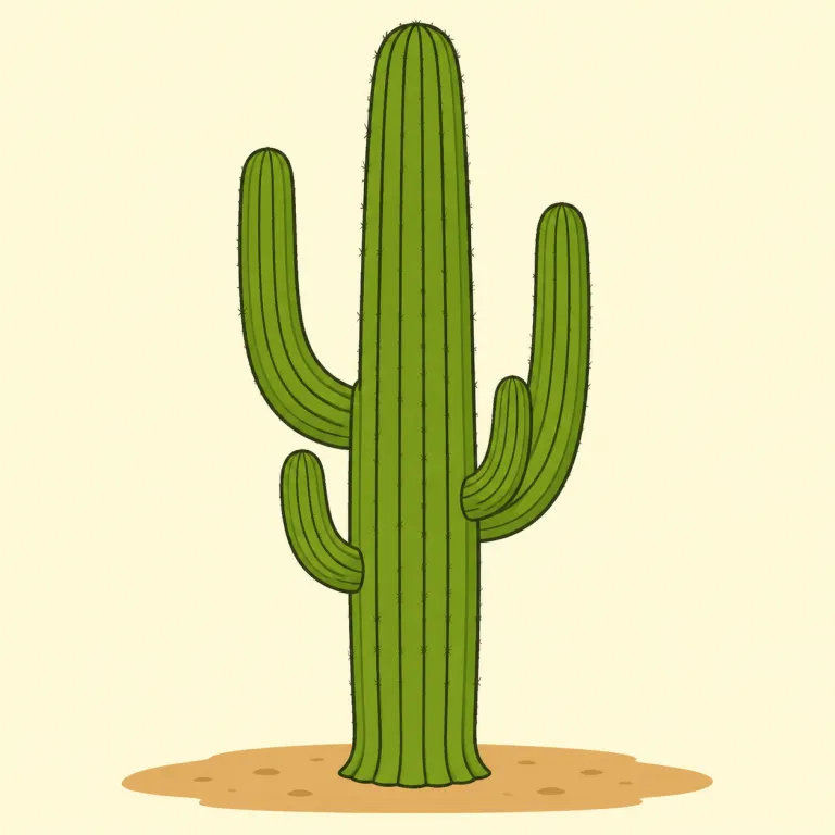 saguaro（サワロサボテン・noun）の覚え方イラスト