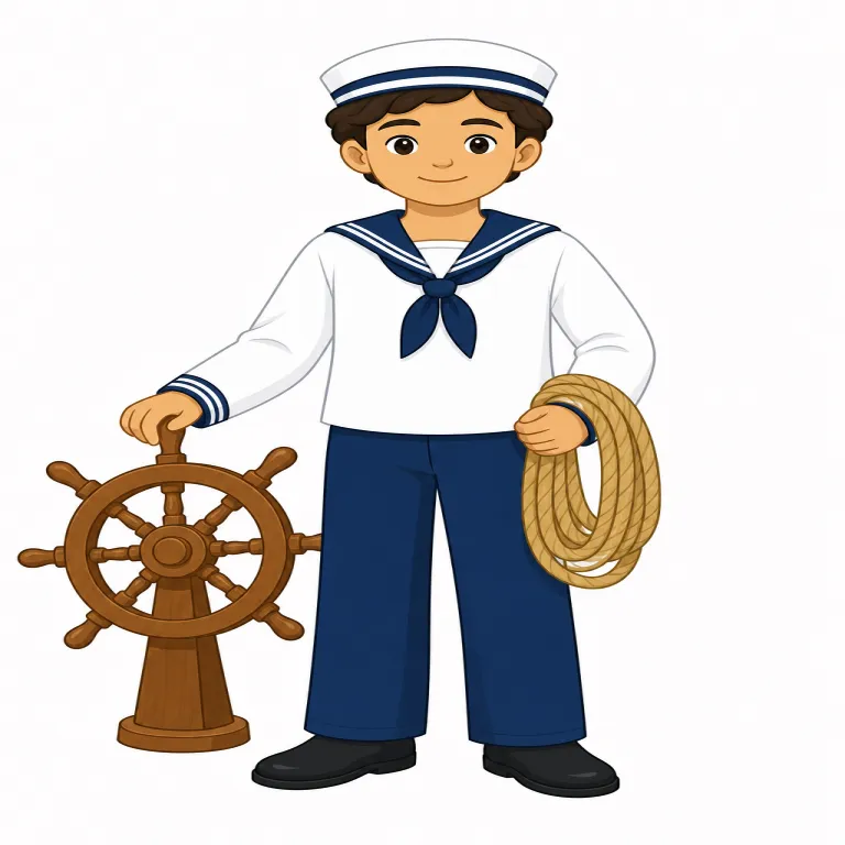 sailor（船員・名詞）の覚え方イラスト — sail が分かれば覚えやすい語です