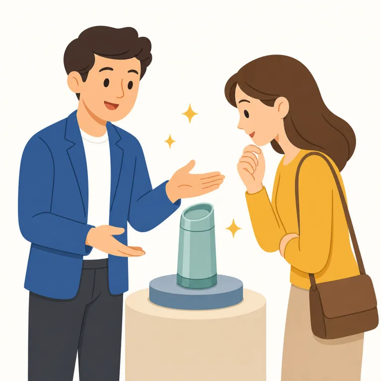 salesmanship（販売術・名詞）の覚え方イラスト — このエントリの salesmanship は、販売能力という基本義そのものではなく、売るためのやり方や技巧としての「販売術」に寄せて覚えます