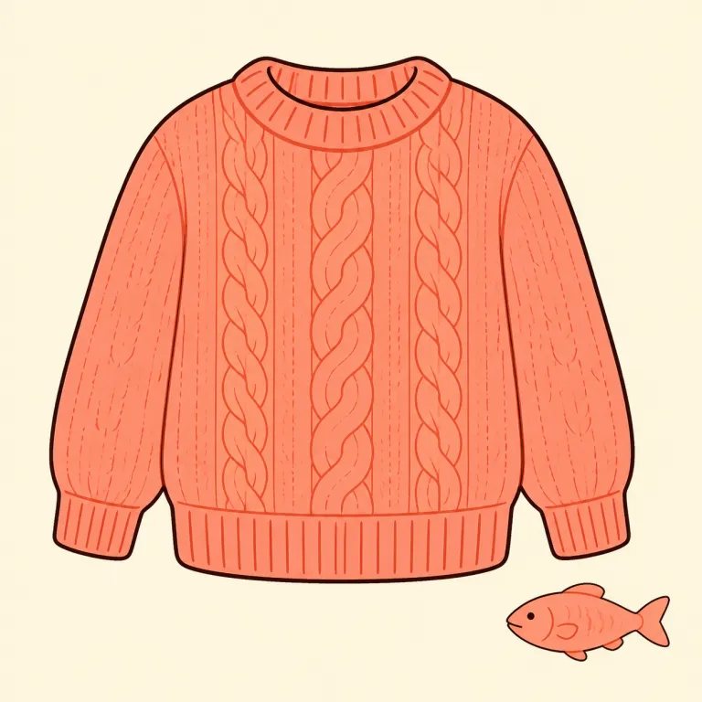 salmon（サーモン色の・adjective）の覚え方イラスト