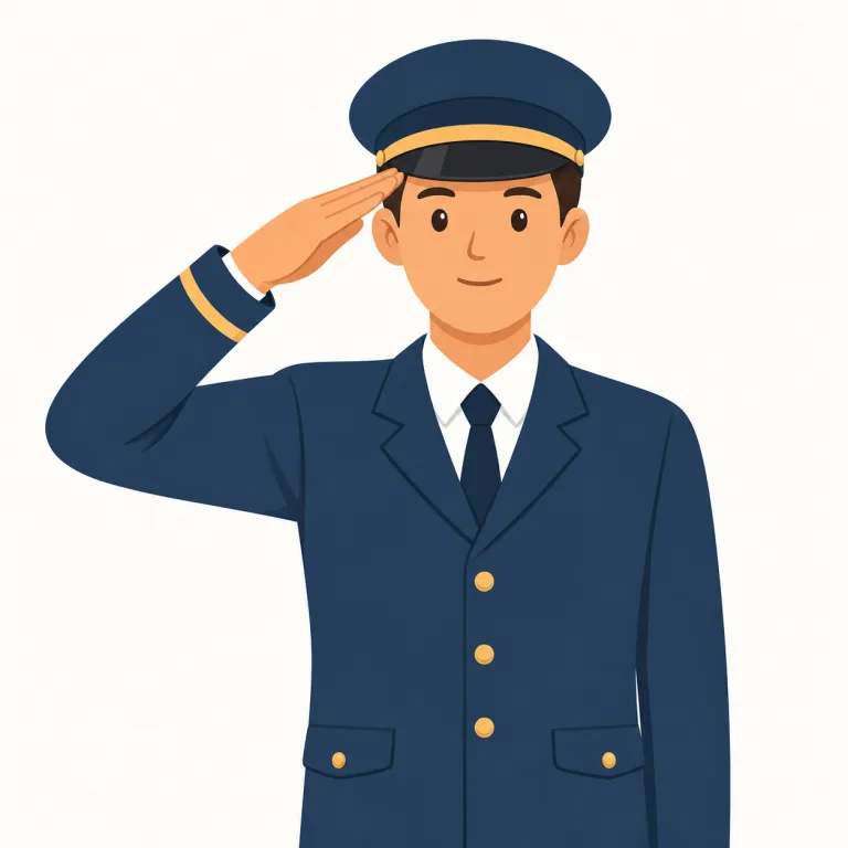 salute（敬礼・名詞）の覚え方イラスト — 名詞 salute は、目に見える「敬礼の形」そのものを名詞化して覚える