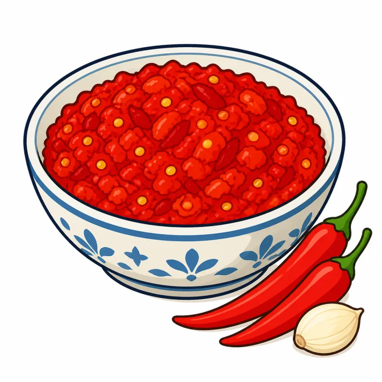 sambal（サンバル・noun）の覚え方イラスト