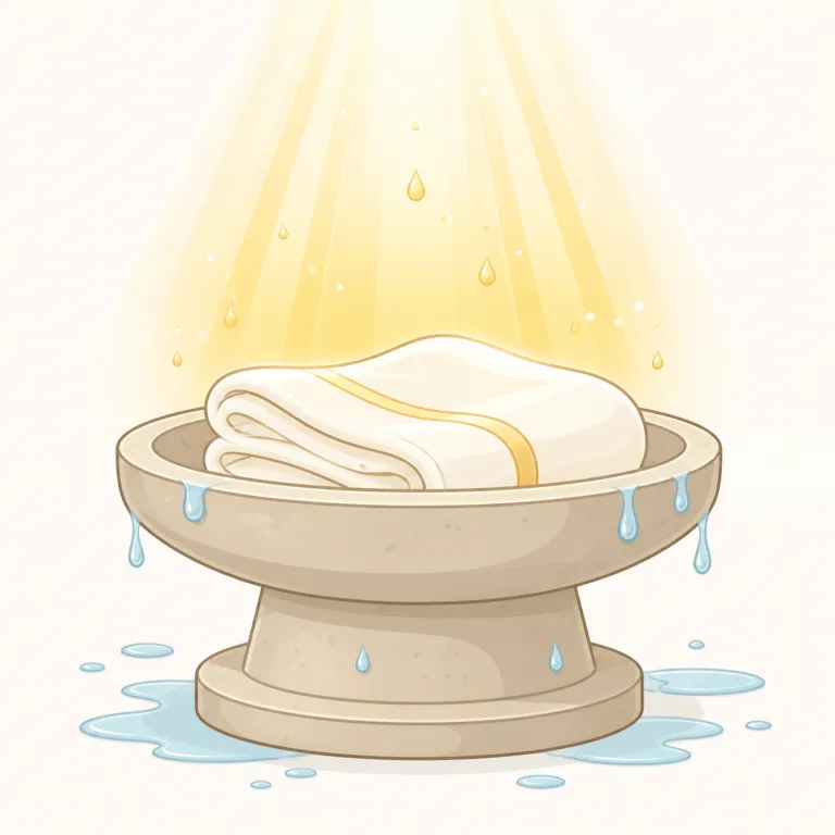 sanctified（神聖化された・形容詞）の覚え方イラスト — まず基点は holy や sacred
